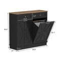 thumbnail image 3 of Double Tilt Out Trash Cabinet 20 gal,Hidden Wooden Trash Can, 3 of 7