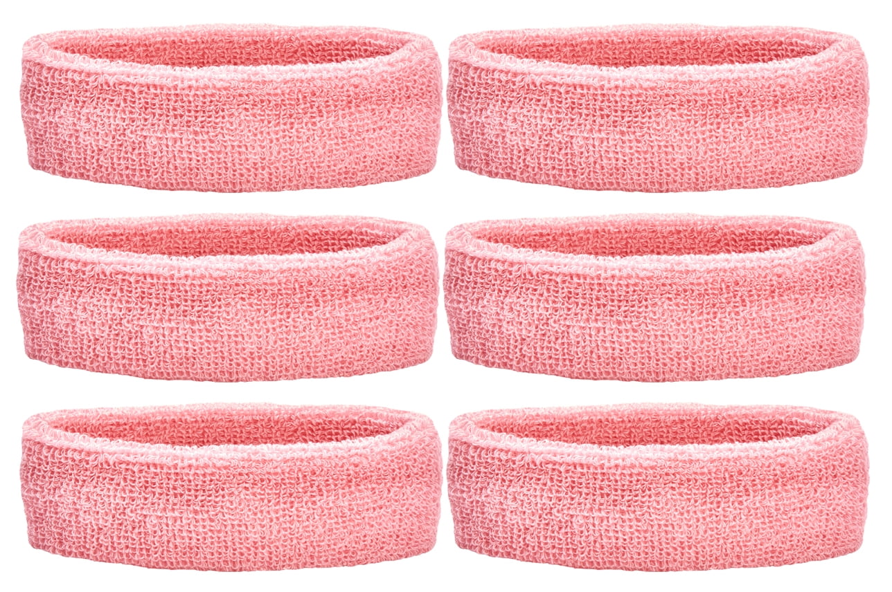 Unique Sports Athletic Performance Team Pack of 6 Headbands Pink