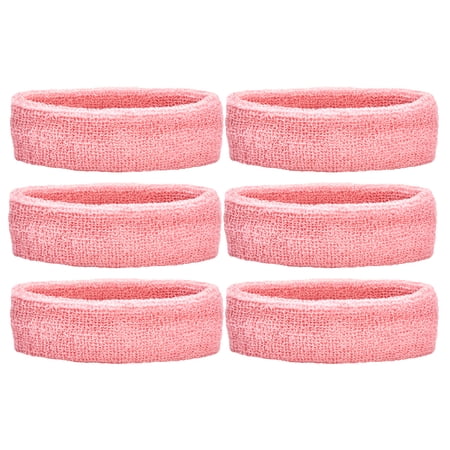 Unique Sports Athletic Performance Team Pack of 6 Headbands - Pink