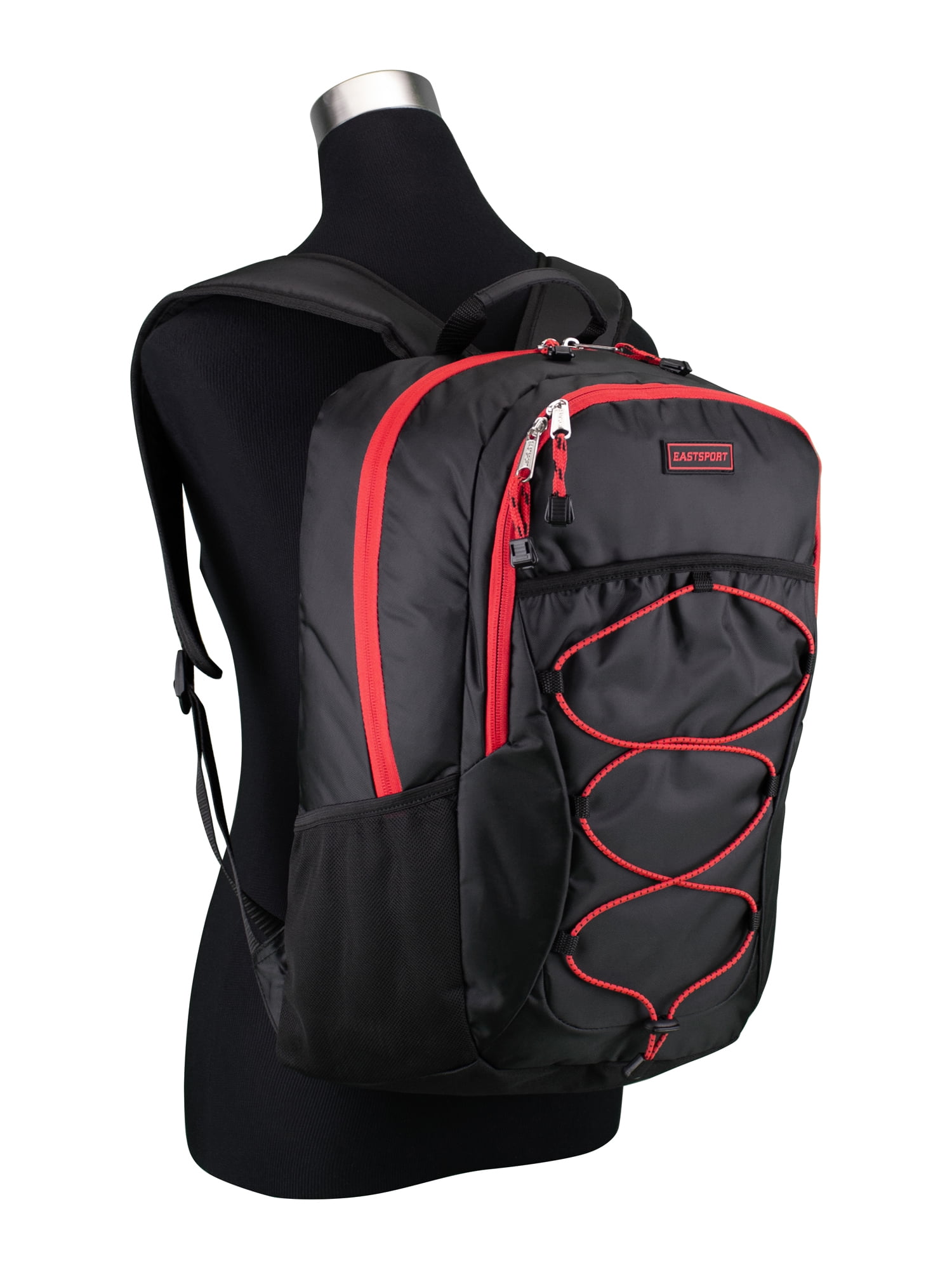 Eastsport Unisex Trailblazer Backpack, Black/Red