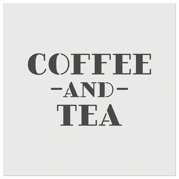Coffee and Tea Sign DIY Cookie Wall Craft Stencil - 9.0 Inch