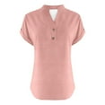 thumbnail image 3 of Stylish Women's V Neck Button Down Tops for Casual Wear - for Spring and Summer Ideal with Relaxed Pants and Jeans, 3 of 4