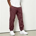 thumbnail image 7 of Mens Active Athletic Casual Jogger Running Sweatpants Loose Fit Baggy Drawstring Waist Jogging Slacks, 7 of 7