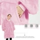 thumbnail image 3 of Sudadera Cobija Bluelander, Manta con Borrega, Unitalla, con Capucha y Mangas, Rosa, 3 of 5