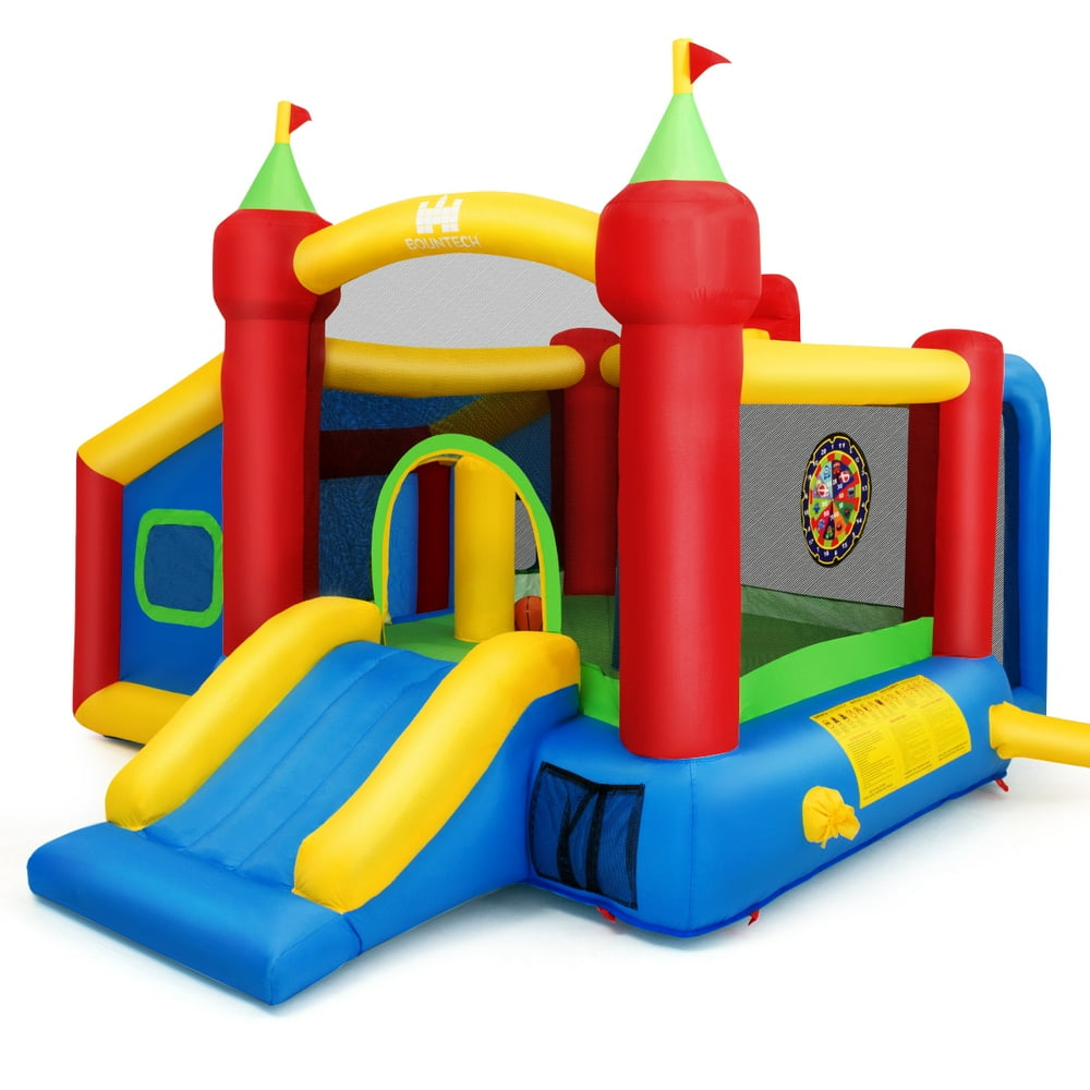 Topbuy Inflatable Castle Bounce House Kids Slide Jumping Playhouse with