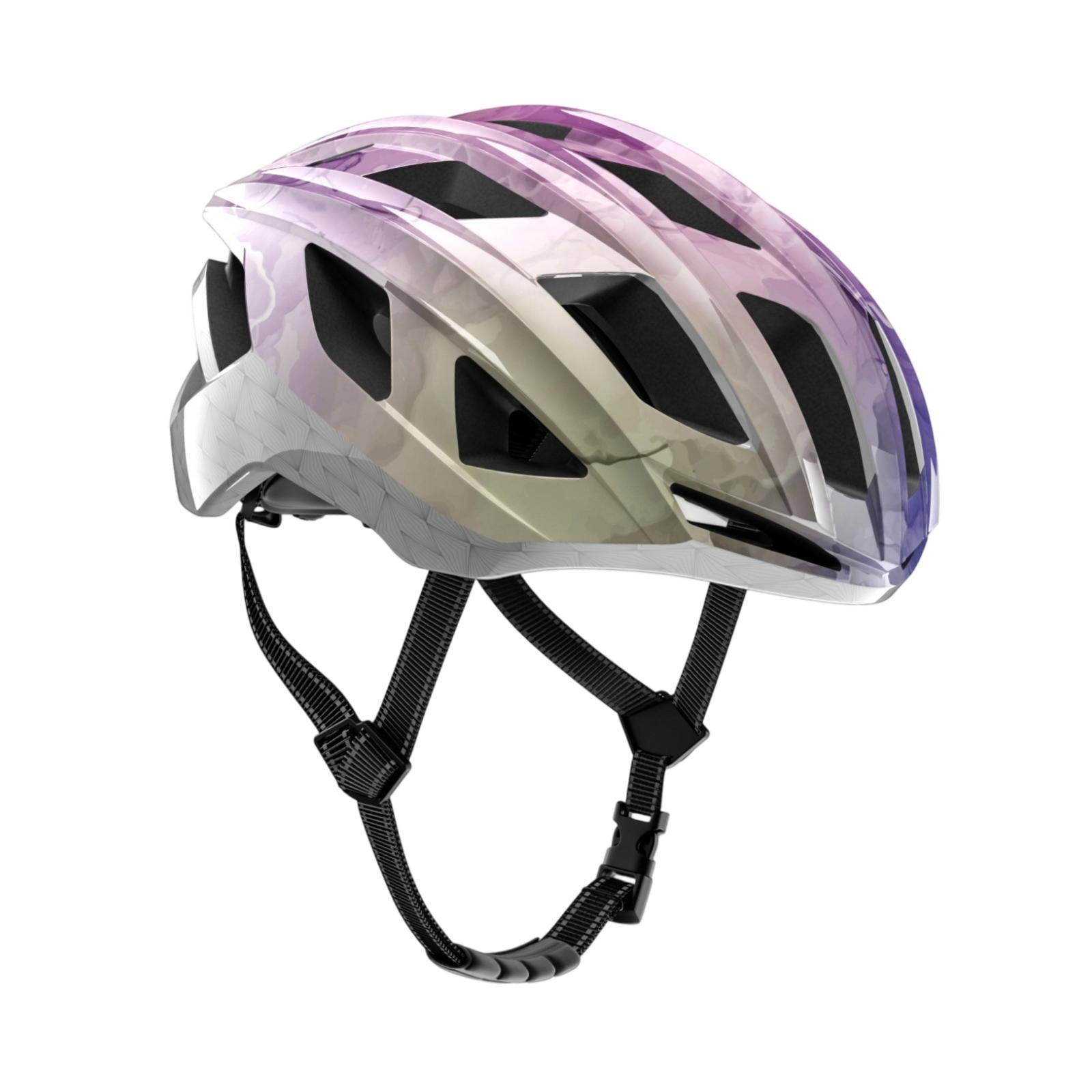DimyFew Bike Helmet Bicycle Helmet Breathable Shockproof Adjustable Equipment for Adults Purple M