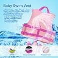thumbnail image 6 of Gogokids Kids Swim Vest Toddlers Floaties Life Jacket with Adjustable Safety Strap for Boys Girls Swimming Beach Water Sport Learning, 28-41 lbs/4-6 years, Pink, 6 of 7