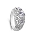 thumbnail image 2 of Filigree Bridal Engagement Ring For Women's Gift 1.9 Ct Diamond 14K White Gold Over, 2 of 2