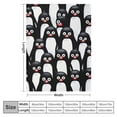 thumbnail image 4 of COMIO  Penguin Blanket Antarctic Animals Black and White Penguins Print Gifts for Women Kids Girls Boys Home Bedroom Living Room Decor Soft Cozy Lightweight Plush Throw Blankets, 4 of 6