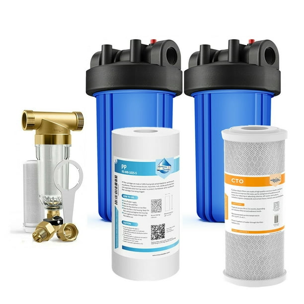 SimPure 4.5" x 10" Whole House Water PreFilter System Combo (DB10