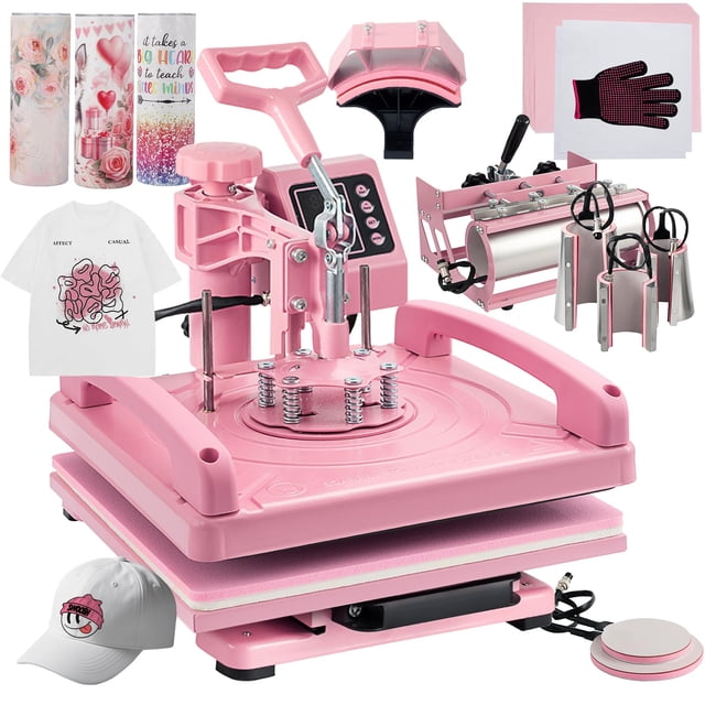 Máquina de prensado en caliente Leomru 8 en 1 para camisetas, sombreros, gorras y tazas