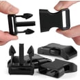 thumbnail image 3 of Moncolis 50 Pcs 5/8'' Black Plastic Side Release Buckle for Paracord Bracelets, 3 of 6