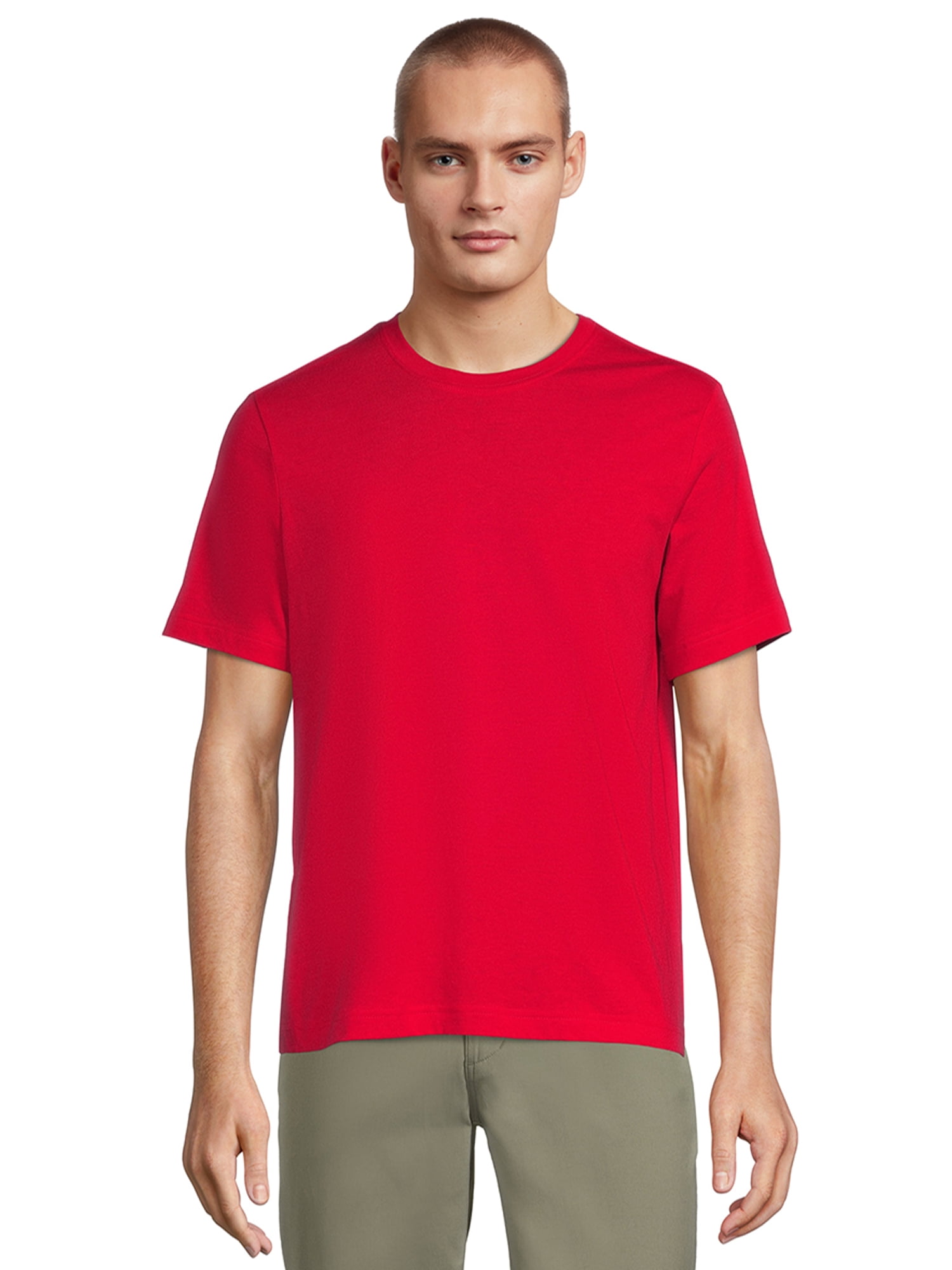 Athletic Works Men's and Big Men's Crew Neck Tee, 2-Pack, Sizes S-4XL