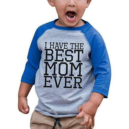 

7 ate 9 Apparel Boy s Mother s Day Vintage Baseball Tee Blue