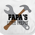 thumbnail image 4 of Inktastic Papa's Little Helper Boys Baby Bib, 4 of 4