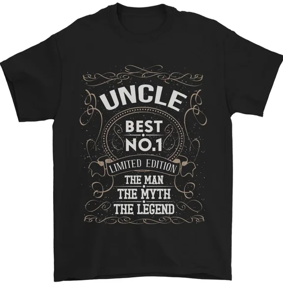 Hot Trending T-Shirt With Fathers Day No 1 Uncle Man Myth Legend T-Shirt Design Preview Only