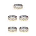 thumbnail image 3 of Guardurnaity de hombre Cadenas geométricas Brazalete Decoración desmontable Decoraciones Joyas de novio Joyas de cumpleaños Plata y oro Type2 NO2, 3 of 6