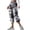 Grey, variant on Women's Wide Leg Pants Women's Casual Camouflage Print Cargo Pants Stretch Elastic Waist Tapered Pants With Pockets Office Slacks