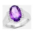 thumbnail image 2 of 2.10 Ctw Natural Amethyst 925 Sterling Silver Solitaire Accents Women Valentines Day Gifts Ring, 2 of 3