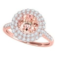 thumbnail image 2 of Aonejewelry 1.45 Carat Ttw Halo Morganite and Diamond Bridal Set In 14k Rose Gold, 2 of 4