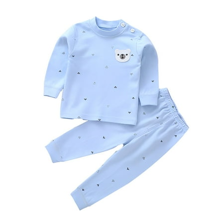 

Baby clothes cotton Class A suit pajamas spring cardigan underwear set
