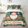 thumbnail image 2 of jejeloiu Cartoon Santa Claus Bedding Comforter Set 7-Piece,Merry Christmas King Bedding Sets,Xmas Tree Gifts Bed Sheets For Boys Kids,Ultra Soft Home Decor Reversible, 2 of 8
