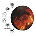 thumbnail image 4 of Sikiie Fiery Dragons Castle Attack PVC Leather Spare Tire Wheel Cover Spare Tire Cover, for Car Truck SUV Camper Trailer Universal Fit(14-17in)-14 inch, 4 of 6