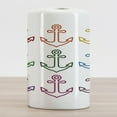 thumbnail image 2 of Anchor Ceramic Toothbrush Holder, Colorful Outline Anchors Sailing Cruise Travel Boat Ship Vessel Graphic Naval Theme, Decorative Versatile Countertop for Bathroom, 4.5" X 2.7", Multicolor, 2 of 4