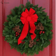 KaBloom Holiday Collection: "Classic" 24in Real Balsam Holiday Wreath - Made in Maine