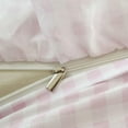 thumbnail image 6 of Pink Gingham Ruffle Duvet Cover Queen Size, 3 Pieces Soft Pre-Washed Microfiber Checked Plaid Comforter Cover Set, Vintage Farmhouse Bedding Set(Pink Gingham, Queen 90"x90"), 6 of 9