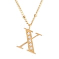 thumbnail image 2 of Juego Joyería Mujer, Collar Aretes Inicial Letras LuckyLy, Acero Inoxidable Baño de Oro 18k dorado UNITALLA, 2 of 6
