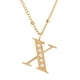 thumbnail image 2 of Juego Joyería Mujer, Collar Aretes Inicial Letras LuckyLy, Acero Inoxidable Baño de Oro 18k dorado UNITALLA, 2 of 6