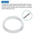 thumbnail image 3 of Uxcell 66FT Stainless Steel Cable Railing Kit, 1/16" Vinyl Coated 7x7 Strand Wire Rope with Loop Sleeves and Thimbles White, 3 of 7