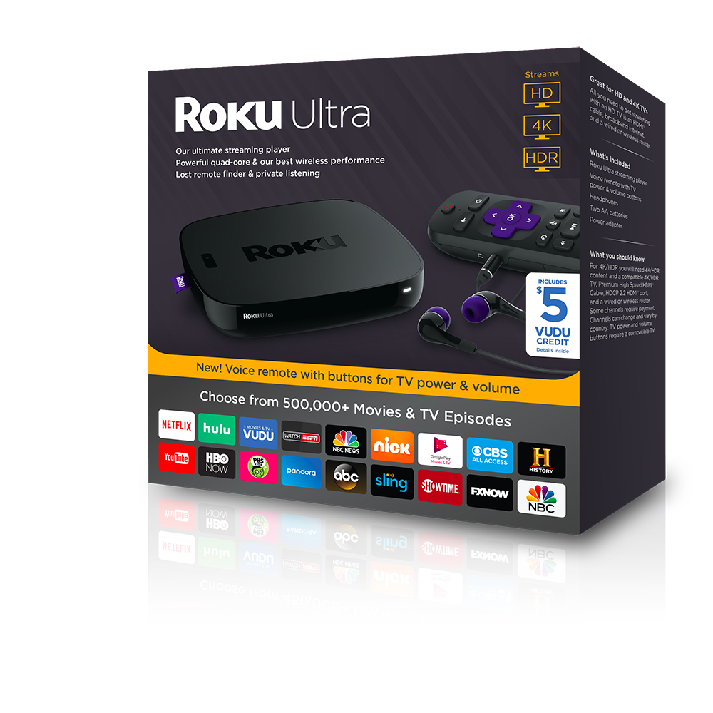 Roku Ultra 4K HDR Streaming Player with voice remote (2017) - image 2 of 8