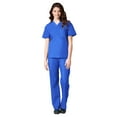 thumbnail image 1 of Maevn Core Unisex V-Neck Scrub Top & Unisex Seamless Scrub Pant Set, 1 of 5