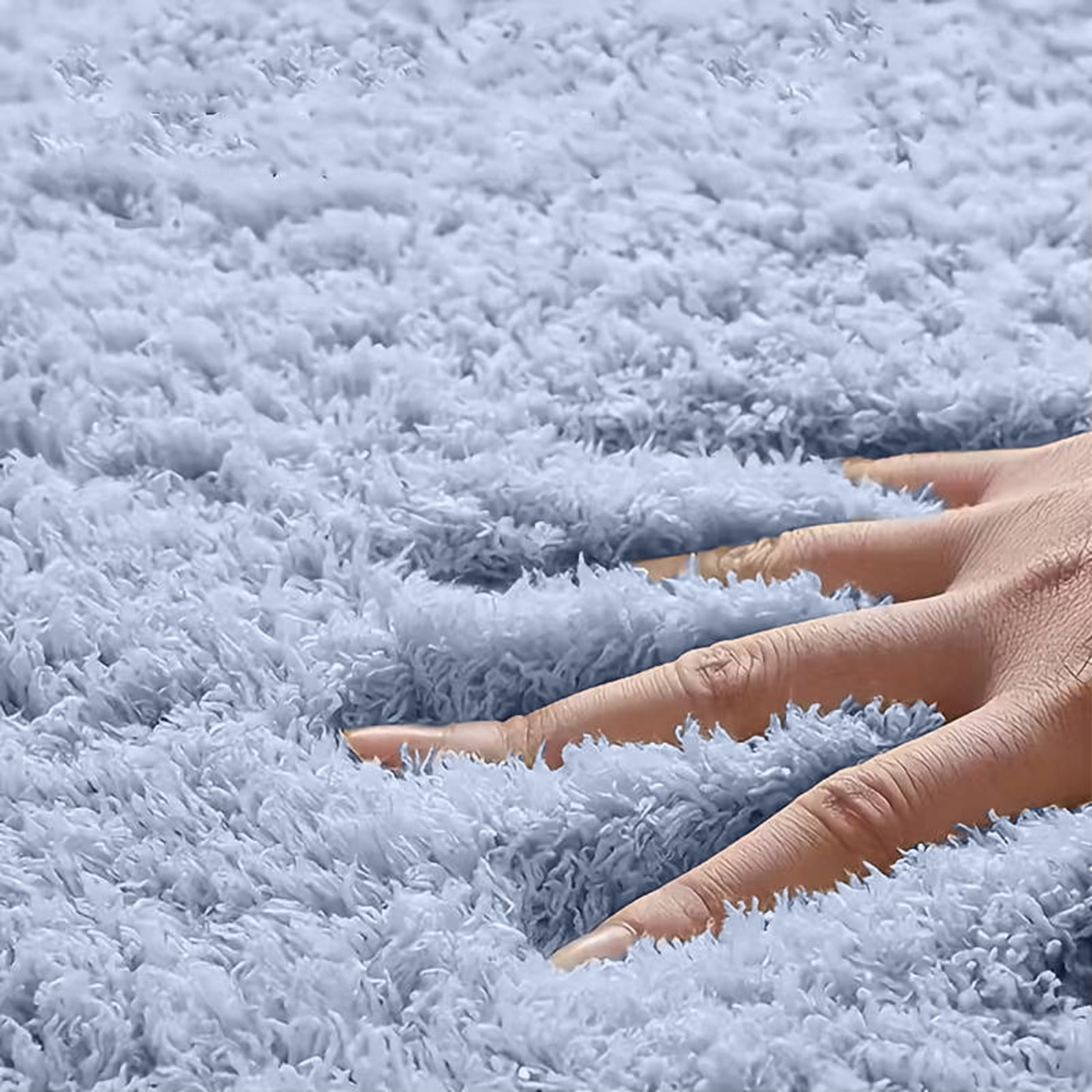 Tuvgenk Gray Solid 3-Piece Memory Foam Bathroom Rug Set 15.7x31.4in, 15.7x23.6in, 15.7x19.6in Soft Non Slip