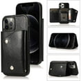 thumbnail image 2 of Compatible with iPhone 13 Pro Max Wallet Case with Card Holder Crossbody Neck Strap Lanyard Handbag Wrist Strap Purse for Women PU Leather Flip Case with Credit Card Kickstands Stand Case Black, 2 of 9