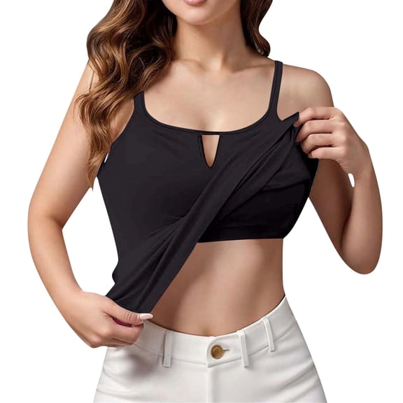 RMGVDSD Womens Shelf Bra Tank Tops Sleeveless Tank Tops Casual Summer Camisoles Outdoor Home Comfortable Solid Color Spaghetti Strap Top Leisure Shirts