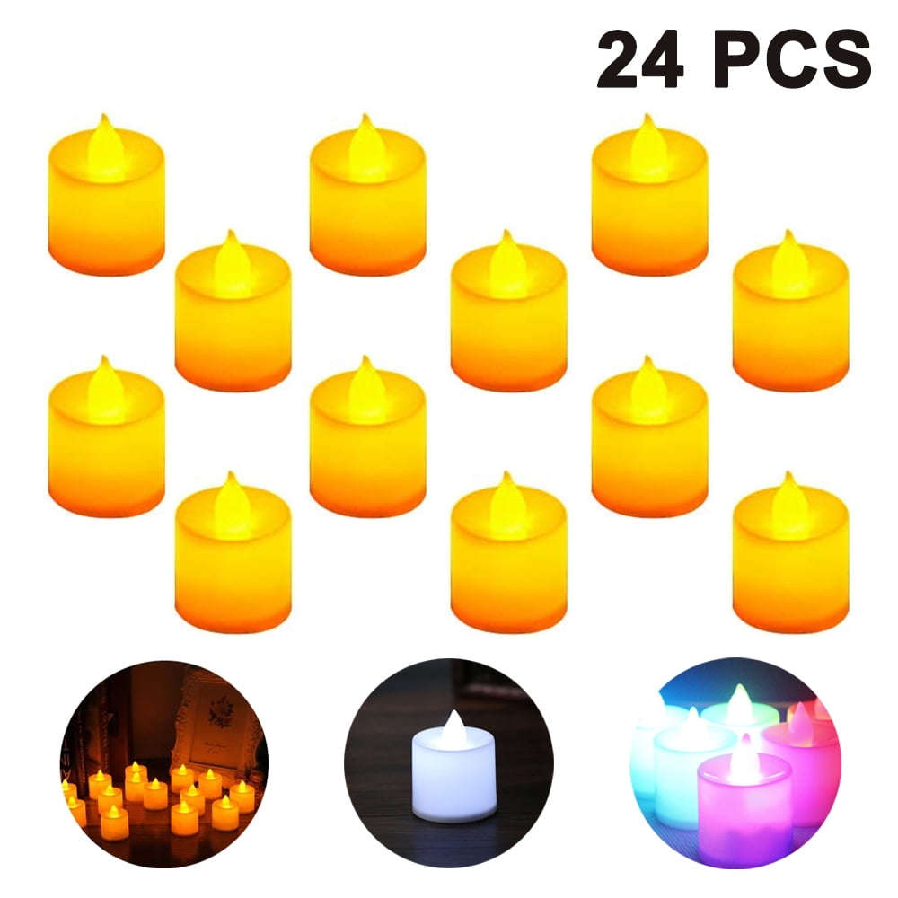 72 PURPLE flameless Batteries LED TEA LIGHTS ideal candle Vase WEDDING PARTY 
