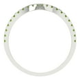 thumbnail image 5 of 0.1725 ctw Wedding Band for Women - 18K White Gold Natural Peridot Stackable Eternity Ring, 5 of 6