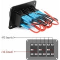 thumbnail image 4 of 3 Gang Aluminum Panel Toggle Dash 5 Pin ON/Off Pre-Wired Rocker Switch for Automotive Car Marine Boat, 4 of 7