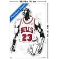 thumbnail image 3 of Michael Jordan - Watercolor Wall Poster with Pushpins, 22.375" x 34", 3 of 4