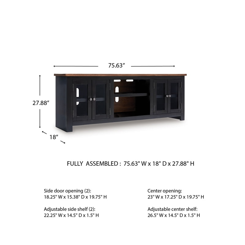 Signature Design by Ashley Wildenauer Black 76" TV Stand for TVs up to 87"