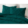thumbnail image 3 of DNG Creations 1 Piece Diamond Ruffle Comforter 100% Egyptian Cotton, 800TC - Solid Teal Colour - Super Soft 550 GSM All Season ( Oversized Queen - Size ), 3 of 6