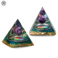 thumbnail image 4 of Luxtrada 7 Chakra Orgone Pyramid Natural Quartz Positive Energy Generator Orgonite Crystal, Reiki Healing, Meditation, Yoga, Spiritual Balance Crystals Stones, 4 of 6
