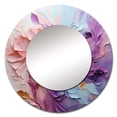 thumbnail image 2 of Designart "Whirling Dream " Abstract Spirals Rund Mirror For Wall Decor - Large Pink Round Printed Mirror - Modern Round Mirror 29" x 29" Inch, 2 of 5