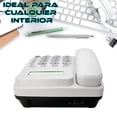 thumbnail image 5 of Teléfono fijo alámbrico con identificador de llamadas pantalla LCD y botones grandes Color Blanco, 5 of 5