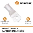 thumbnail image 3 of SELTERM 3/0 AWG 5/16" Ring Battery Cable End Terminal Lugs Marine Grade 5ea, 3 of 3