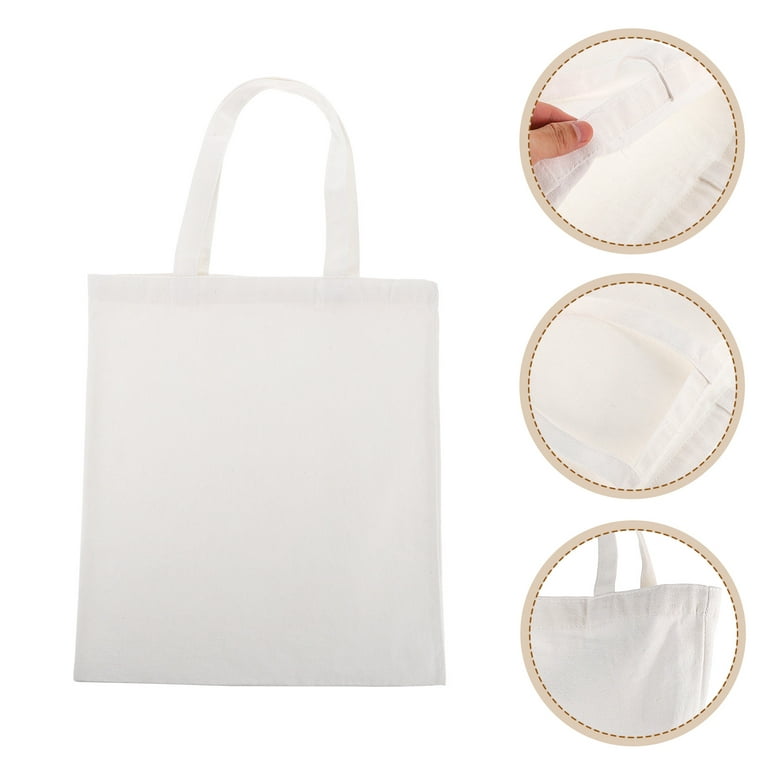 10Pcs Blank Sublimation Non-woven DIY White Shopping Bags Tote Bag
