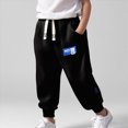 thumbnail image 2 of kpoplk Boy's Sweatpants Kids Joggers Workout Drawstring Teens Athletic Pants Youth Active Trousers with Pockets(Black,7-8 Y), 2 of 6